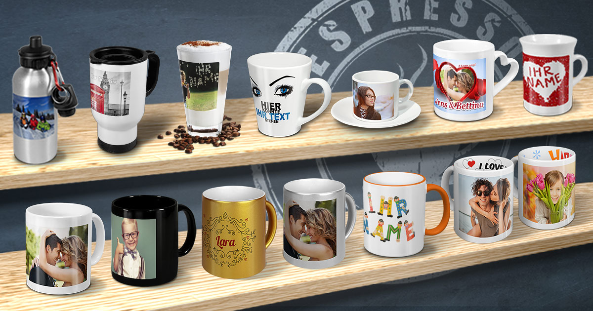Tasse mit eigenem Foto oder Namen selbst gestalten und bedrucken
