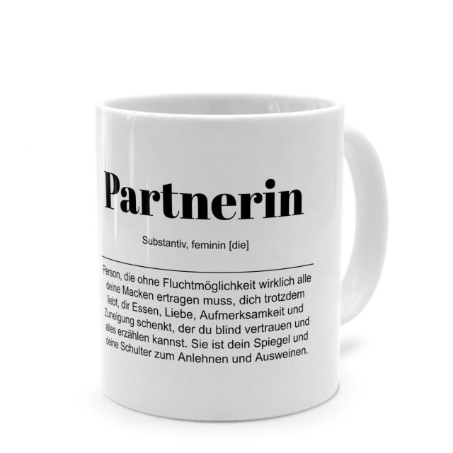 Tasse mit Definition 'Partnerin'