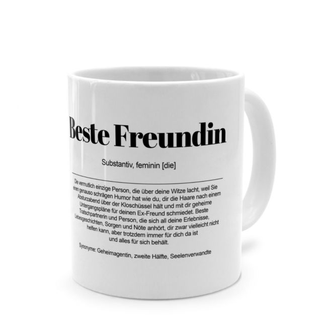Tasse mit Definition 'Beste Freundin'