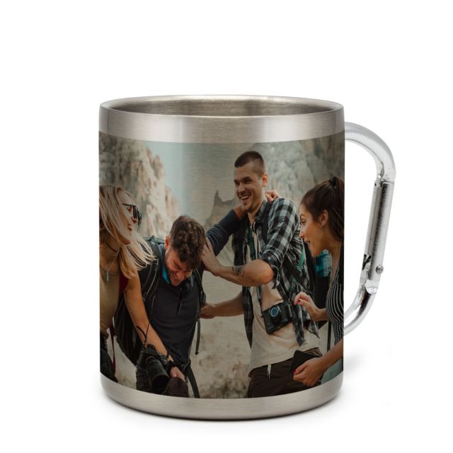Edelstahltasse mit Karabiner