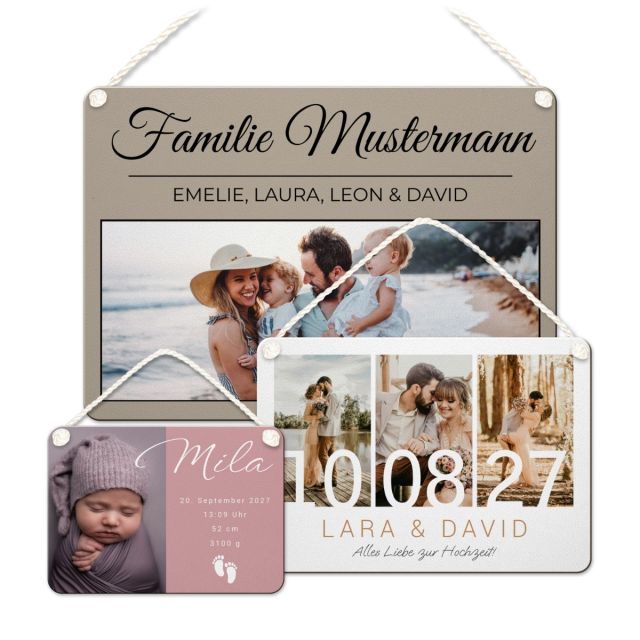 Deko-Schild mit Kordel