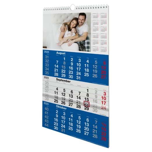 3-Monatskalender mit eigenen Fotos online selbst gestalten