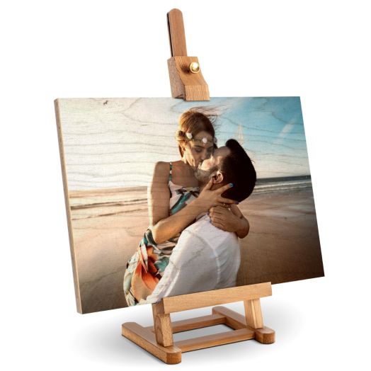 Personalisiertes Acrylbild Für Papa Mit Foto – Hochwertiger Fotoaufsteller 15x20 Cm Aus Acryl & Echtholz, Made In Germany