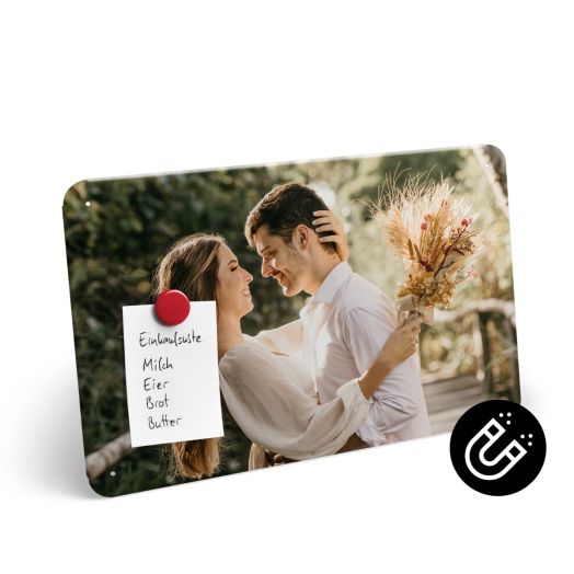 Magnettafel selbst gestalten mit Foto | Personalisierte Magnetpinnwand