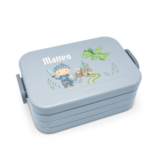 Eurofoto Brotdose Mit Namen Michael – Piraten-Motiv, Blau, Aus PP-Kunststoff, 185 X 128 X 65 Mm