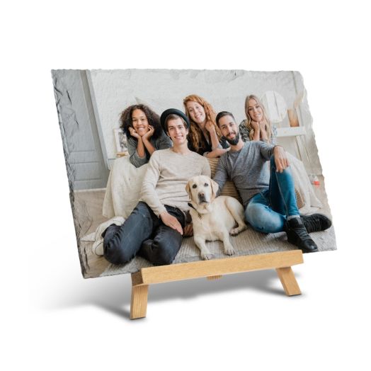 PR Print Royal Schieferplatte Personalisiert - Foto-Collage Mit 5 Bildern